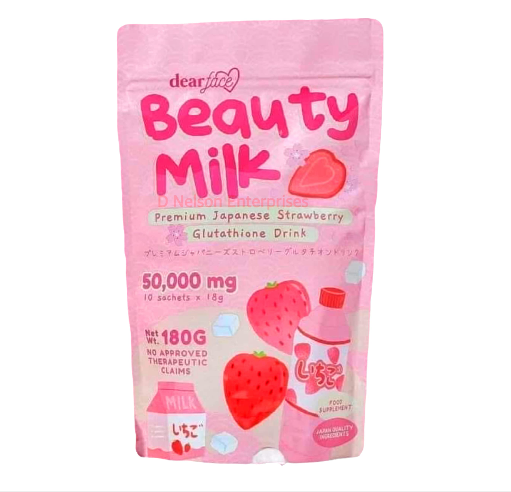 Dear Face Beauty Milk Premium Japanese Strawberry Glutathione Drink